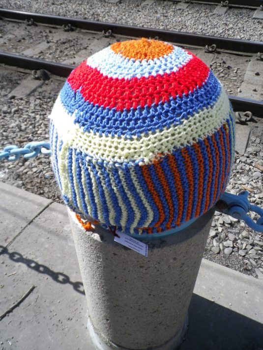 knit bomb traffic cap